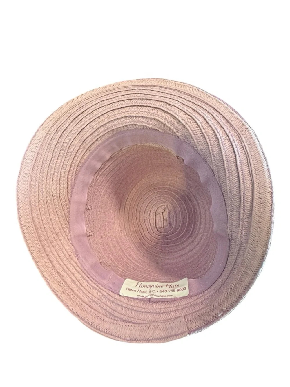 Honeyvine Hats Pink Woven Cloche Hat Bow Detail Summer Resort